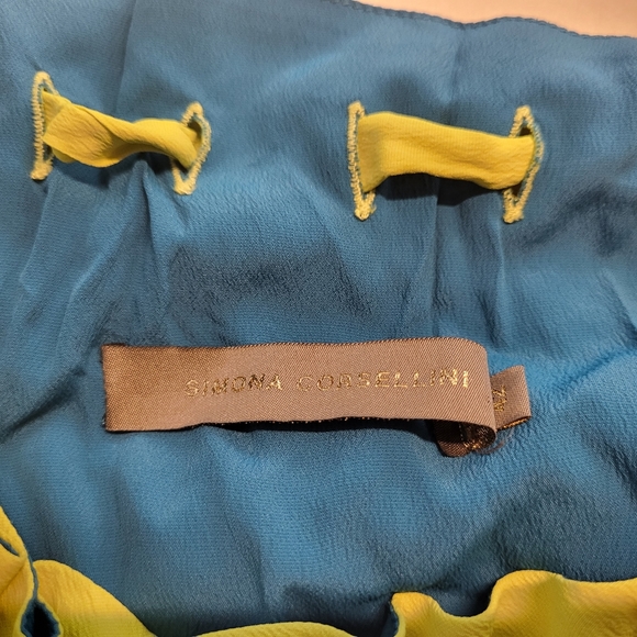 Simona Corsellini Colorblock Silk Blend Dress - Sz IT 42 - Picture 10 of 14